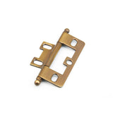 Schaub and Company 1100B-AB Non-Mortise Ball Tip 2-1/2" x 7/8" Cabinet Hinge Cabinet Knob Antique Brass