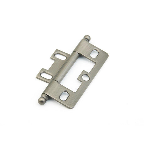 Schaub and Company 1100B-AN Non-Mortise Ball Tip 2-1/2" x 7/8" Cabinet Hinge Cabinet Knob Antique Nickel