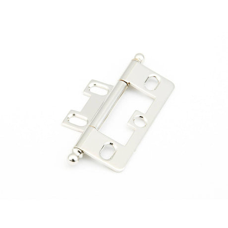 Schaub and Company 1100B-PN Non-Mortise Ball Tip 2-1/2" x 7/8" Cabinet Hinge Cabinet Knob Polished Nickel