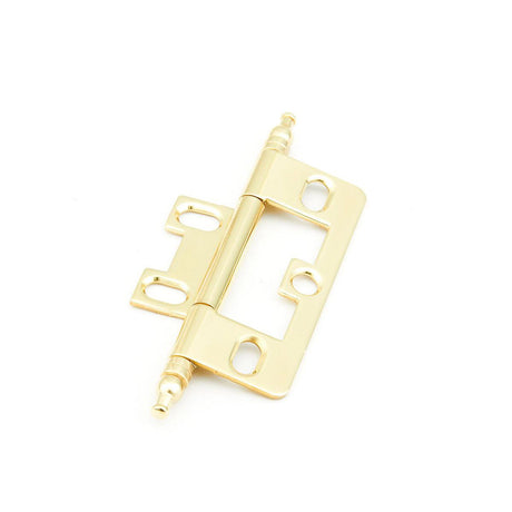 Schaub and Company 1100M-03 Minaret Tip Non-Mortise 2-1/2" x 7/8" Cabinet Hinge Cabinet Knob Polished Brass
