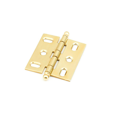 Schaub and Company 1111B-03 Ball Tip Mortise 2" x 3/4" Cabinet Hinge Cabinet Knob Polished Brass