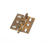 Schaub and Company 1111B-AB Ball Tip Mortise 2" x 3/4" Cabinet Hinge Cabinet Knob Antique Brass