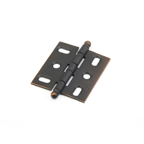 Schaub and Company 1111B-MIBZ Ball Tip Mortise 2" x 3/4" Cabinet Hinge Cabinet Knob Michelangelo Bronze