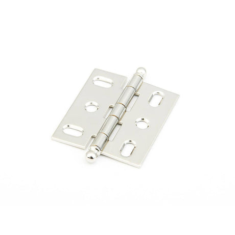 Schaub and Company 1111B-PN Ball Tip Mortise 2" x 3/4" Cabinet Hinge Cabinet Knob Polished Nickel