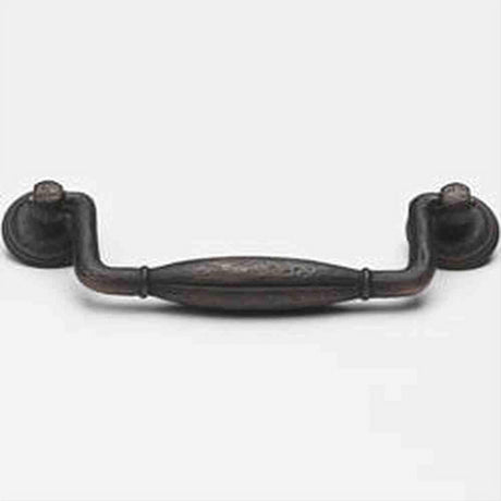 Schaub and Company 258-ABZ Siena Design Drop Cabinet Pull With 5" Center to Center Ancient Bronze