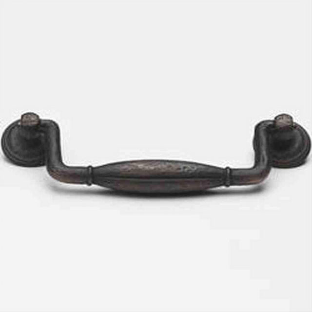 Schaub and Company 258-ABZ Siena Design Drop Cabinet Pull With 5" Center to Center Ancient Bronze