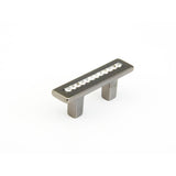 Schaub and Company 301-BC Skye Vale Collection 32 mm Center Cabinet Bar Cabinet Pull with Crystal Inlay Black Chrome