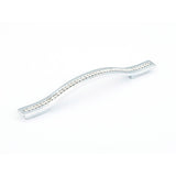 Schaub and Company 302-26 Skye Vale Collection 128 / 160 mm Center Cabinet Pull with Crystal Inlay Chrome