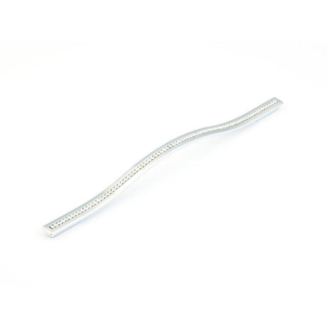 Schaub and Company 303-26 Skye Vale Collection 288 / 320 mm Center Cabinet Pull with Crystal Inlay Chrome