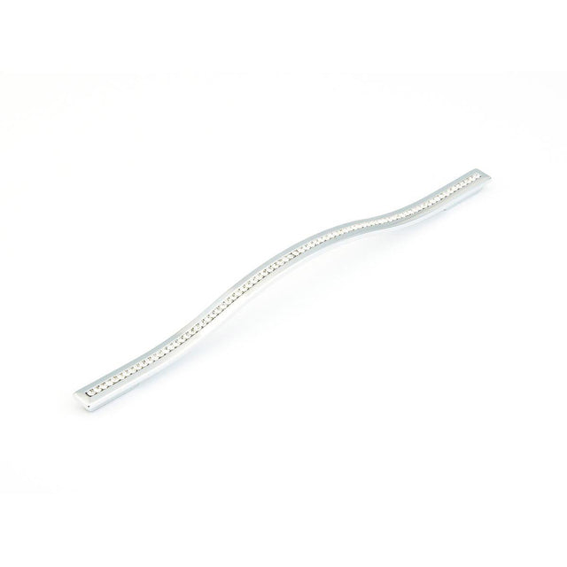Schaub and Company 303-26 Skye Vale Collection 288 / 320 mm Center Cabinet Pull with Crystal Inlay Chrome