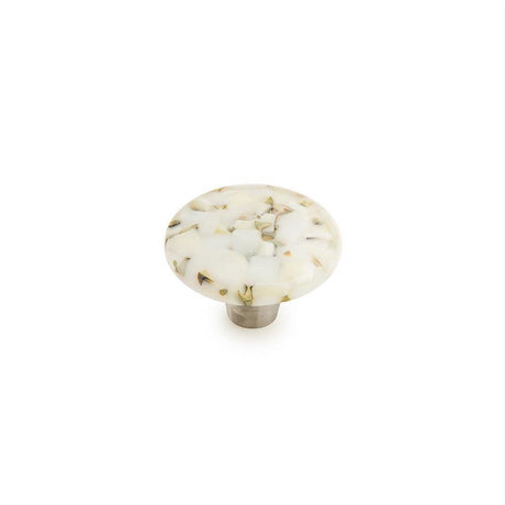 Schaub and Company 31-WOA 31 Ice Collection 1-1/2 Inch Diameter Mushroom Cabinet Knob White