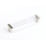 Schaub and Company 316-15-CL Positano Collection 128 mm Center Cabinet Bar Cabinet Pull Satin Nickel Clear