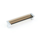 Schaub and Company 316-15-SM Positano Collection 128 mm Center Cabinet Bar Cabinet Pull Satin Nickel Smoke