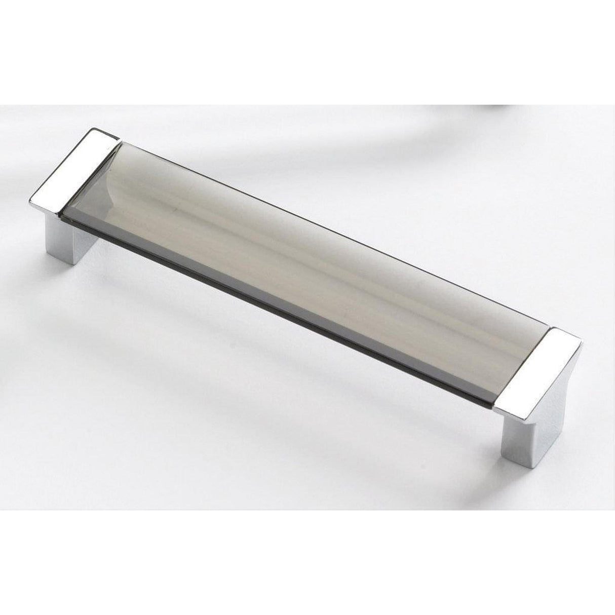 Schaub and Company 316-26-SM Positano Collection 128 mm Center Cabinet Bar Cabinet Pull Chrome Smoke