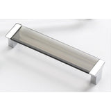 Schaub and Company 316-26-SM Positano Collection 128 mm Center Cabinet Bar Cabinet Pull Chrome Smoke
