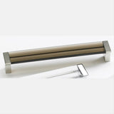 Schaub and Company 317-15-SM Positano Collection 160 mm Center Cabinet Bar Cabinet Pull Satin Nickel Smoke