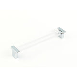 Schaub and Company 317-26-CL Positano Collection 160 mm Center Cabinet Bar Cabinet Pull Chrome Clear