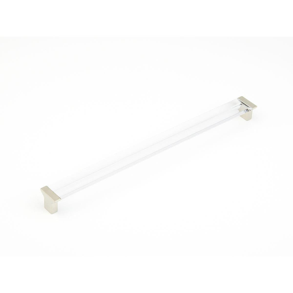 Schaub and Company 318-15-CL Positano Collection 320 mm Center Cabinet Bar Cabinet Pull Satin Nickel Clear