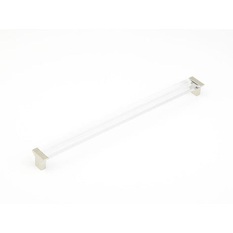 Schaub and Company 318-15-CL Positano Collection 320 mm Center Cabinet Bar Cabinet Pull Satin Nickel Clear