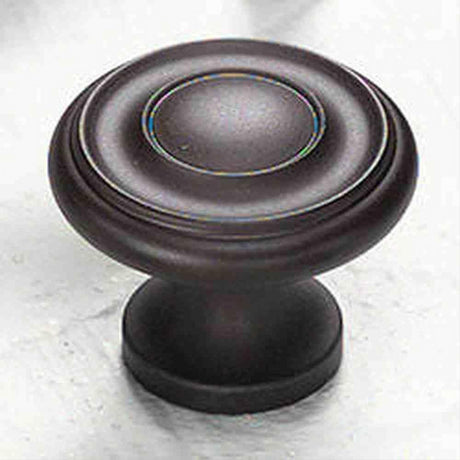 Schaub and Company 703-10B Solid Traditional Design Mushroom Cabinet Knob With 1-1/4" Diameter Oil Rubbed Bronze