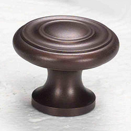 Schaub and Company 704-AsBZ Solid Traditional Design Mushroom Cabinet Knob With 1-1/2" Diameter Aspen Bronze