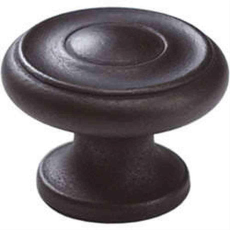 Schaub and Company 704-DBZ Solid Traditional Design Mushroom Cabinet Knob With 1-1/2" Diameter Distressed Bronze