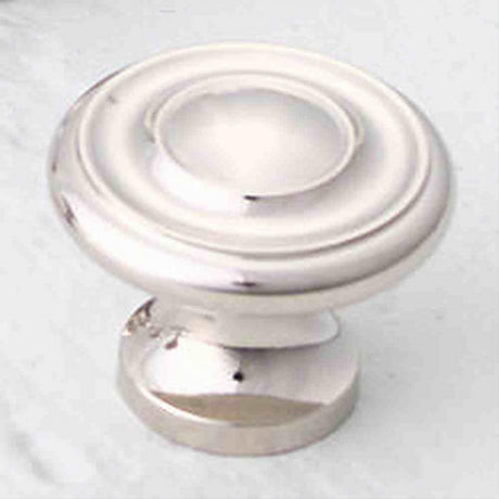 Schaub and Company 704-PN Solid Traditional Design Mushroom Cabinet Knob With 1-1/2" Diameter Polished Nickel