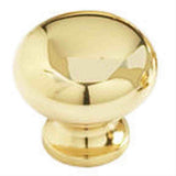 Schaub and Company 706-03 Solid Traditional Design Mushroom Cabinet Knob With 1-1/4" Diameter Polished Brass