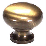 Schaub and Company 706-AB Solid Traditional Design Mushroom Cabinet Knob With 1-1/4" Diameter Antique Brass
