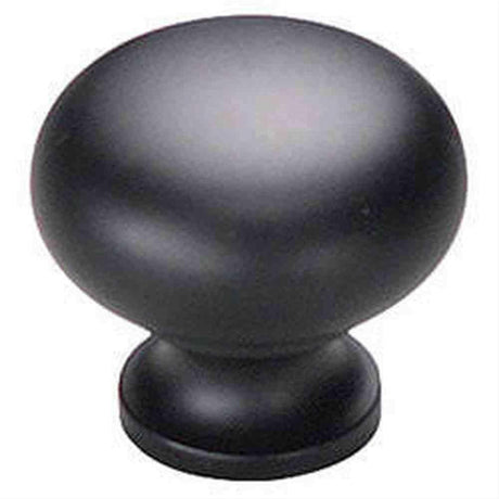Schaub and Company 706-FB Solid Traditional Design Mushroom Cabinet Knob With 1-1/4" Diameter Flat Black