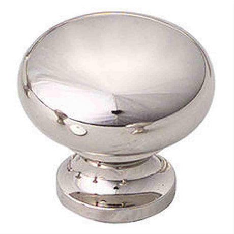 Schaub and Company 706-PN Solid Traditional Design Mushroom Cabinet Knob With 1-1/4" Diameter Polished Nickel