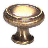 Schaub and Company 711-AB Solid Traditional Design Mushroom Cabinet Knob With 1-1/4" Diameter Antique Brass