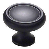 Schaub and Company 711-FB Solid Traditional Design Mushroom Cabinet Knob With 1-1/4" Diameter Flat Black
