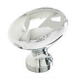 Schaub and Company 719-26 Solid Traditional Design Oval Cabinet Knob With 1-3/8" Diameter Chrome