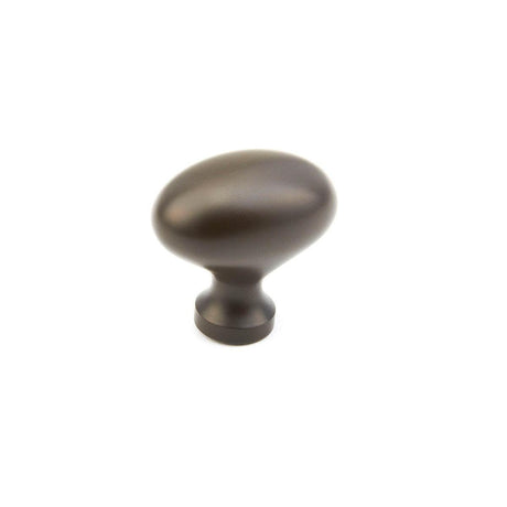 Schaub and Company 719-ASBZ Solid Traditional Design Oval Cabinet Knob With 1-3/8" Diameter Aspen Bronze