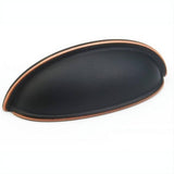 Schaub and Company 730-MiBZ Solid Traditional Design Cup Cabinet Pull With 3" Center to Center Michelangelo Bronze