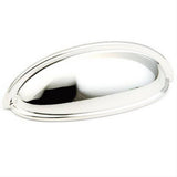 Schaub and Company 730-PN Solid Traditional Design Cup Cabinet Pull With 3" Center to Center Polished Nickel