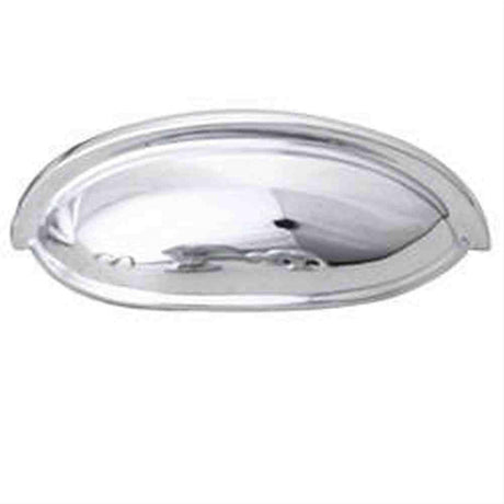 Schaub and Company 731-26 Solid Traditional Design Cup Cabinet Pull With 3" Center to Center Chrome
