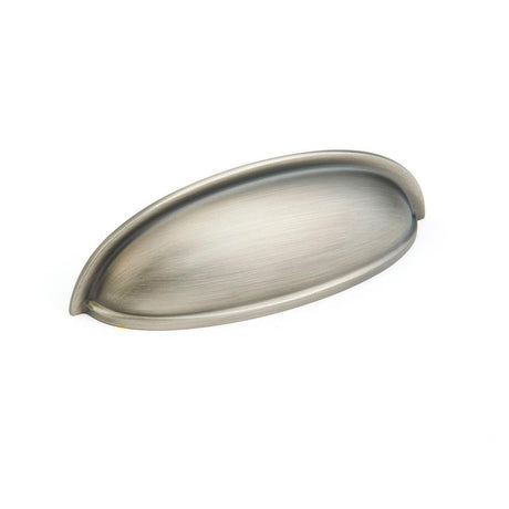 Schaub and Company 731-AN Solid Traditional Design Cup Cabinet Pull With 3" Center to Center Antique Nickel