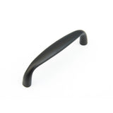 Schaub and Company 732-FB Solid Traditional Design Cabinet Pull With 4" Center to Center Flat Black