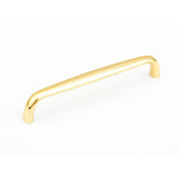 Schaub and Company 737-03 Solid Brass Cabinet Pull with 6 Inch Centers from the Traditional Designs Collection Polished Brass