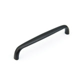 Schaub and Company 737-FB Solid Brass Cabinet Pull with 6 Inch Centers from the Traditional Designs Collection Flat Black