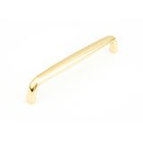 Schaub and Company 739-03 Solid Traditional Design Cabinet Pull / Appliance Pull With 10" Center to Center Polished Brass