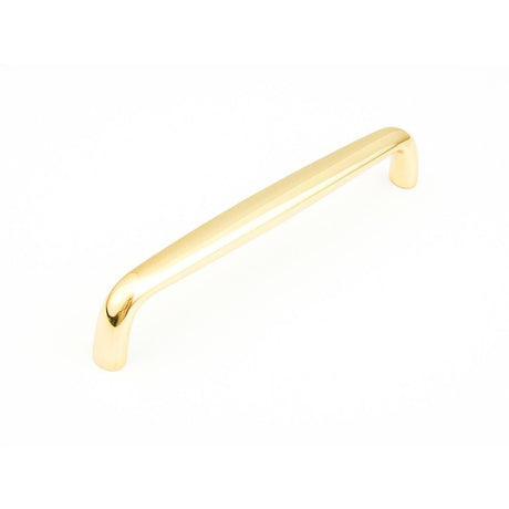 Schaub and Company 739-03 Solid Traditional Design Cabinet Pull / Appliance Pull With 10" Center to Center Polished Brass