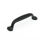 Schaub and Company 742-FB Solid Traditional Design Cabinet Pull With 4" Center to Center Flat Black
