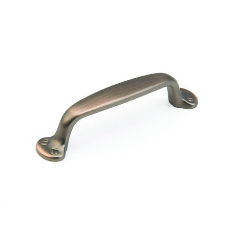 Schaub and Company 742-MIBZ Solid Traditional Design Cabinet Pull With 4" Center to Center Michelangelo Bronze