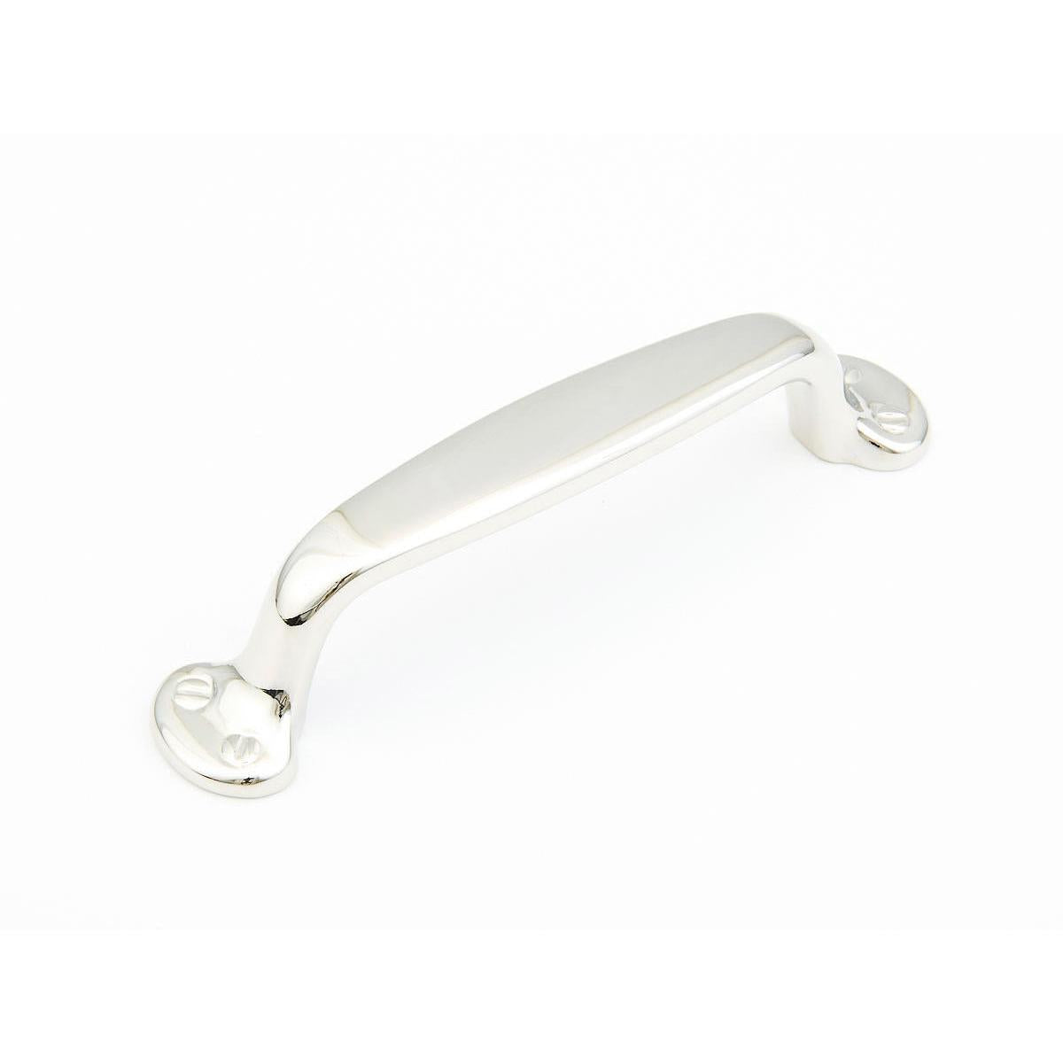 Schaub and Company 742-PN Solid Traditional Design Cabinet Pull With 4" Center to Center Polished Nickel