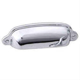 Schaub and Company 743-26 Solid Traditional Design Cup Cabinet Pull With 3" Center to Center Chrome