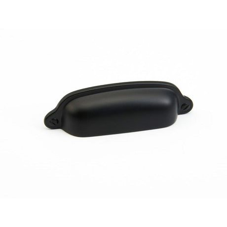 Schaub and Company 743-FB Solid Traditional Design Cup Cabinet Pull With 3" Center to Center Flat Black