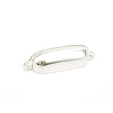 Schaub and Company 743-PN Solid Traditional Design Cup Cabinet Pull With 3" Center to Center Polished Nickel